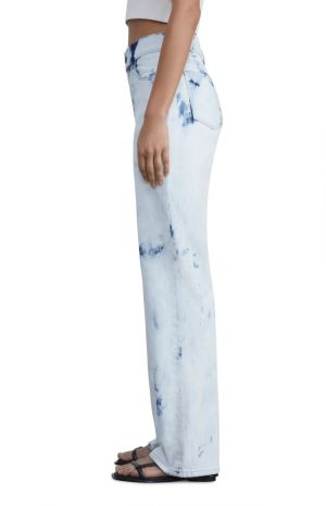 York Shibori Ink Straight Leg Jeans