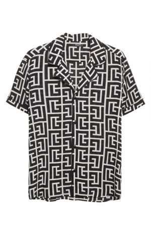 Macro Monogram Short Sleeve Camp Shirt